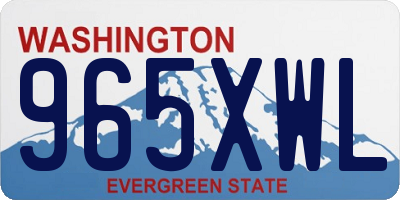 WA license plate 965XWL