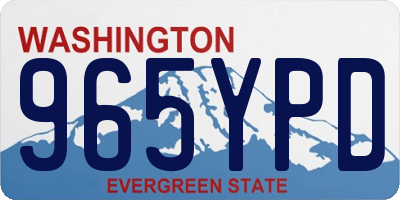 WA license plate 965YPD