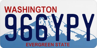 WA license plate 966YPY