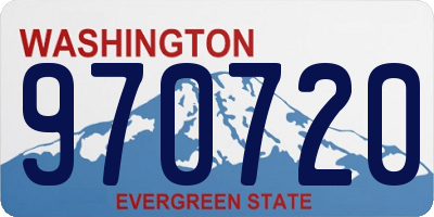 WA license plate 970720