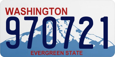 WA license plate 970721