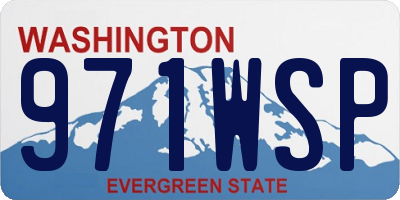 WA license plate 971WSP