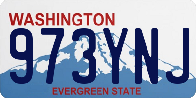 WA license plate 973YNJ