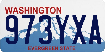 WA license plate 973YXA