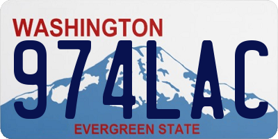 WA license plate 974LAC