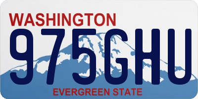 WA license plate 975GHU