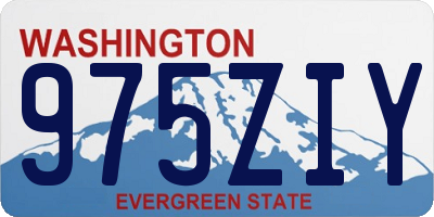 WA license plate 975ZIY