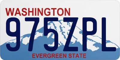 WA license plate 975ZPL