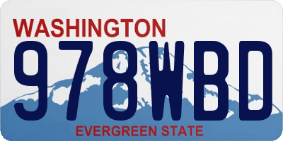 WA license plate 978WBD