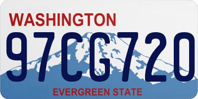 WA license plate 97CG720