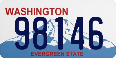 WA license plate 98146