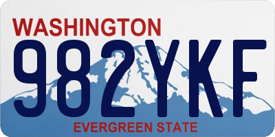 WA license plate 982YKF