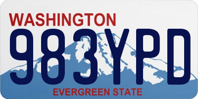 WA license plate 983YPD