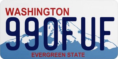 WA license plate 990FUF