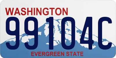 WA license plate 99104C