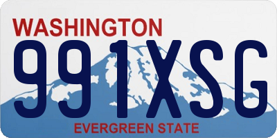 WA license plate 991XSG