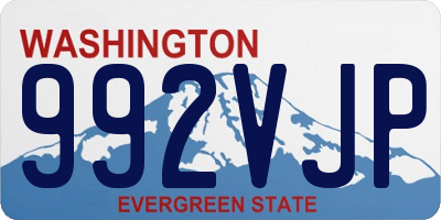 WA license plate 992VJP