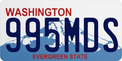 WA license plate 995MDS