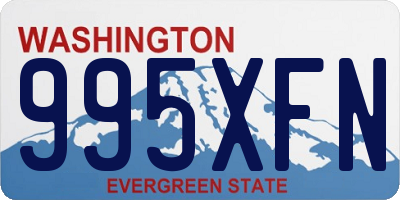 WA license plate 995XFN