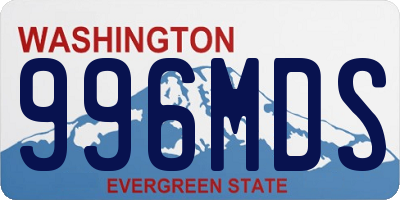 WA license plate 996MDS