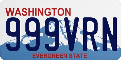 WA license plate 999VRN