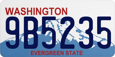 WA license plate 9B5235