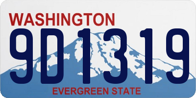 WA license plate 9D1319