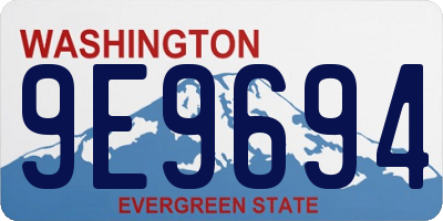 WA license plate 9E9694