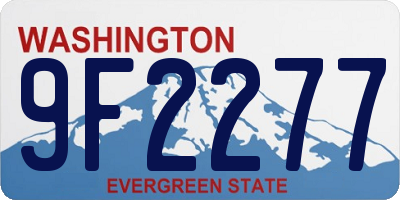 WA license plate 9F2277