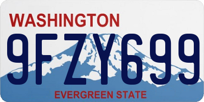 WA license plate 9FZY699