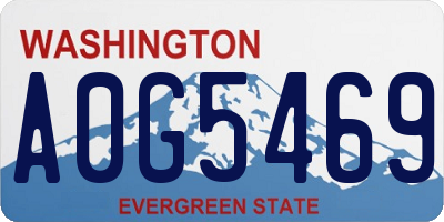 WA license plate A0G5469