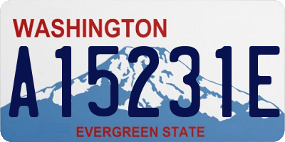 WA license plate A15231E