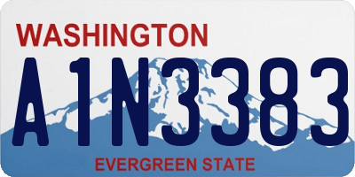 WA license plate A1N3383