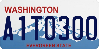 WA license plate A1TO3OO