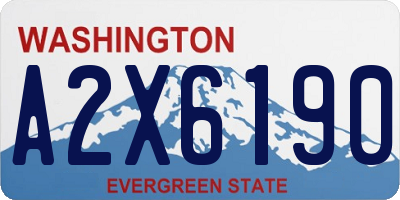 WA license plate A2X6190