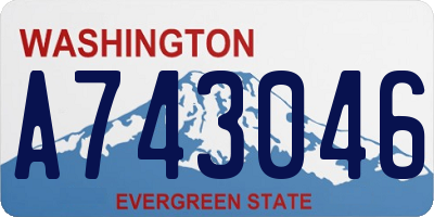 WA license plate A743046