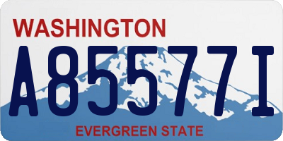 WA license plate A85577I