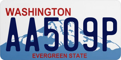 WA license plate AA509P