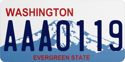 WA license plate AAA0119