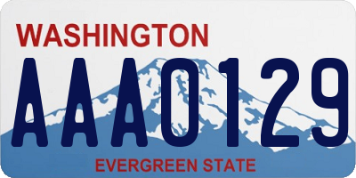 WA license plate AAA0129