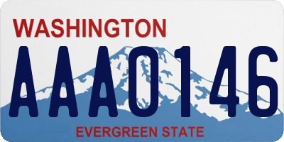 WA license plate AAA0146