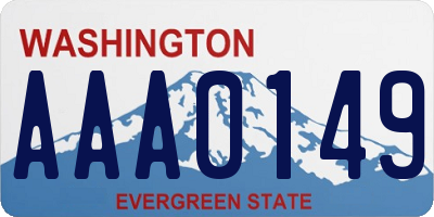 WA license plate AAA0149