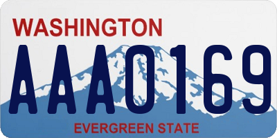 WA license plate AAA0169