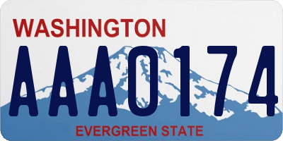 WA license plate AAA0174