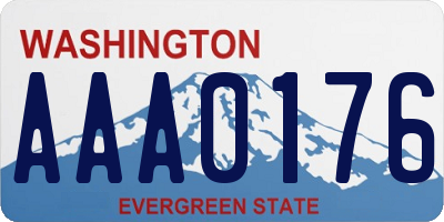 WA license plate AAA0176