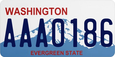 WA license plate AAA0186