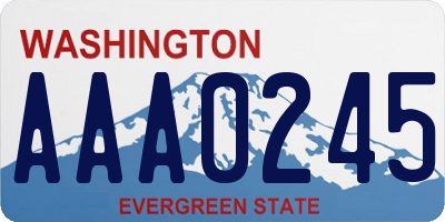 WA license plate AAA0245