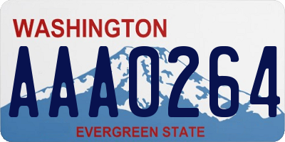 WA license plate AAA0264