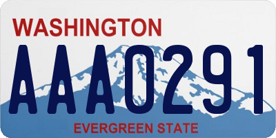 WA license plate AAA0291