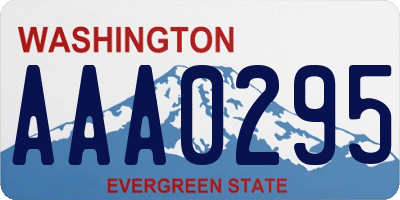 WA license plate AAA0295